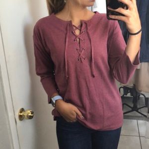 NWOT loft lace up sweatshirt